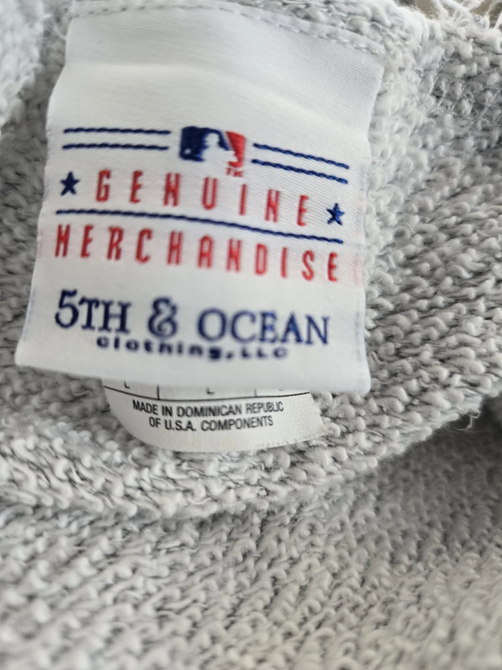 5th & Ocean Gray Off-the-Shoulder Rockies Graphic Sweater